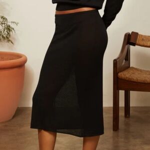 Ciao Lucia Faye Sheer Skirt Black